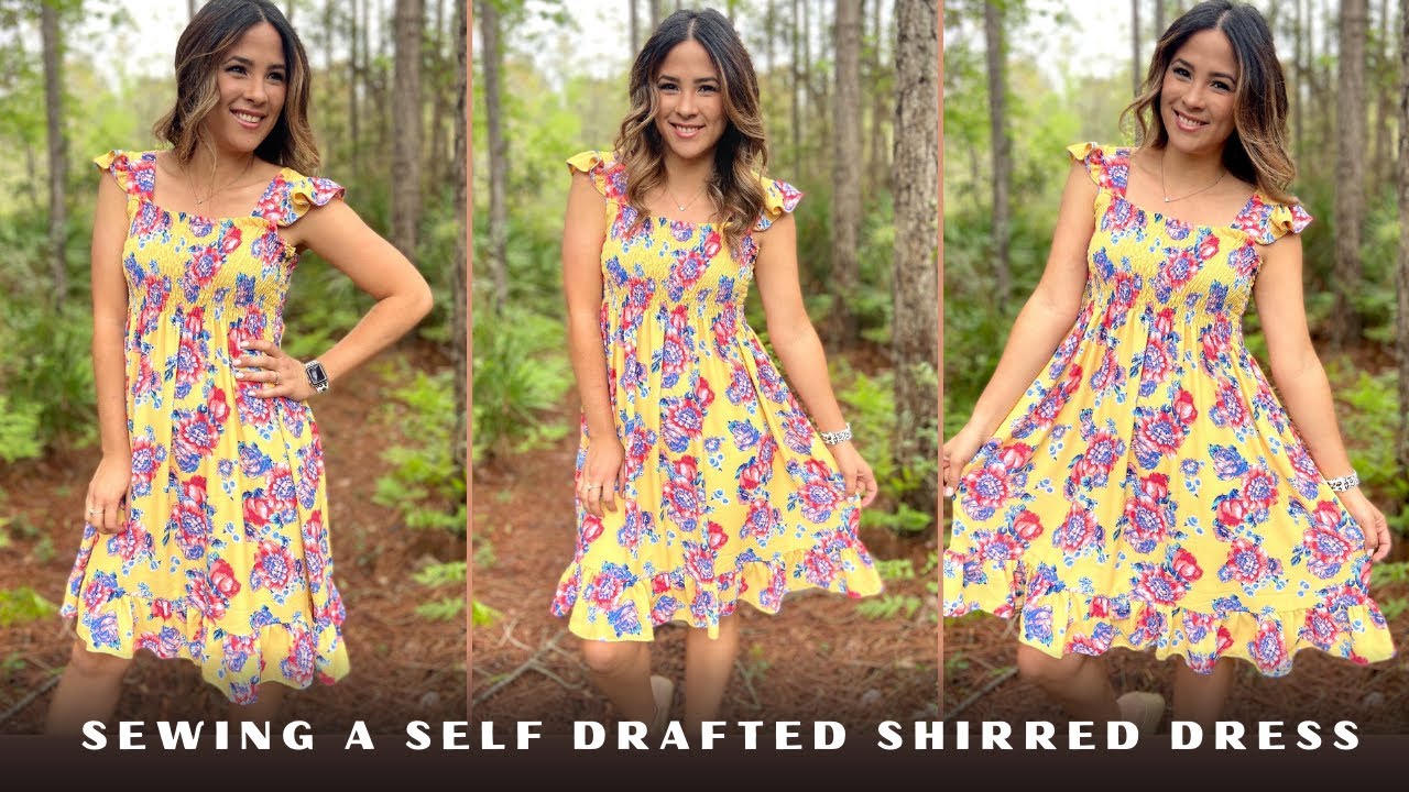 Self Drafted Shirred Dress Tutorial!