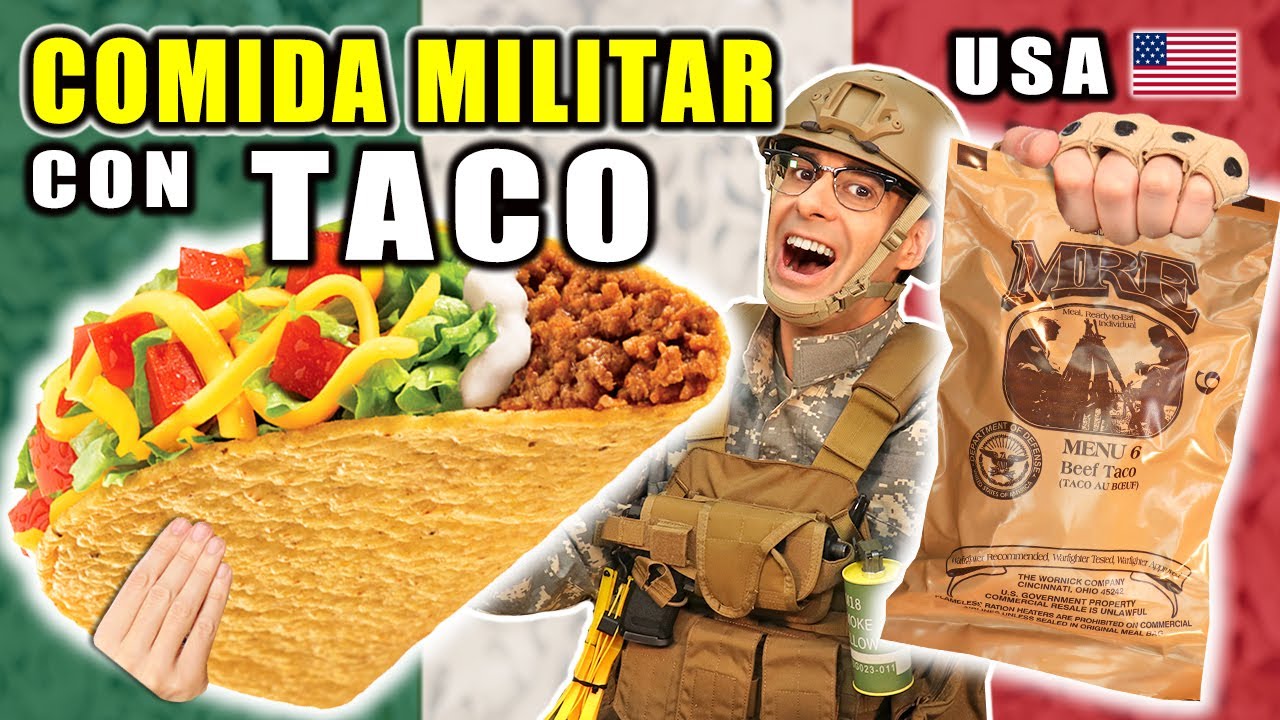 Probando COMIDA MILITAR con TACO de ESTADOS UNIDOS | MRE Menu 6 | Curiosidades con Mike