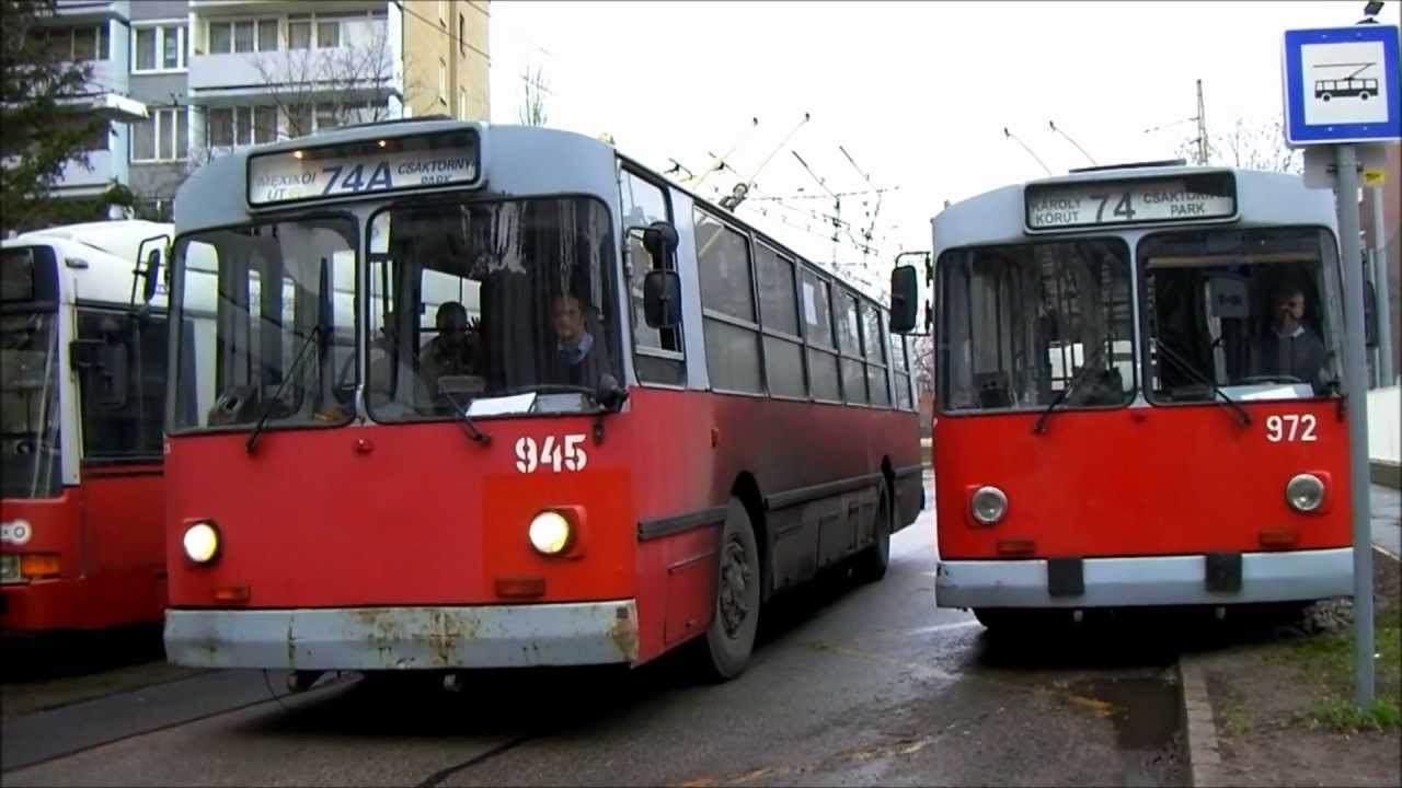 ZiU 9-es trolik Budapesten - ЗиУ-9 tроллейбус - Obus - Trolleybus
