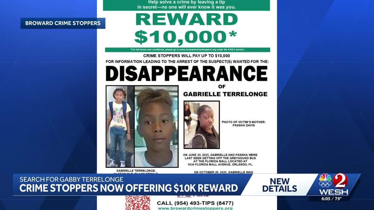 Reward doubled missing 10-year-old girl last seen in Orlando