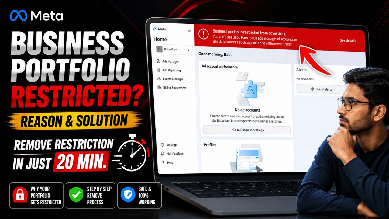 Business Portfolio Restricted from Advertising  Troubleshoot & Fix Meta Restriction #facebook