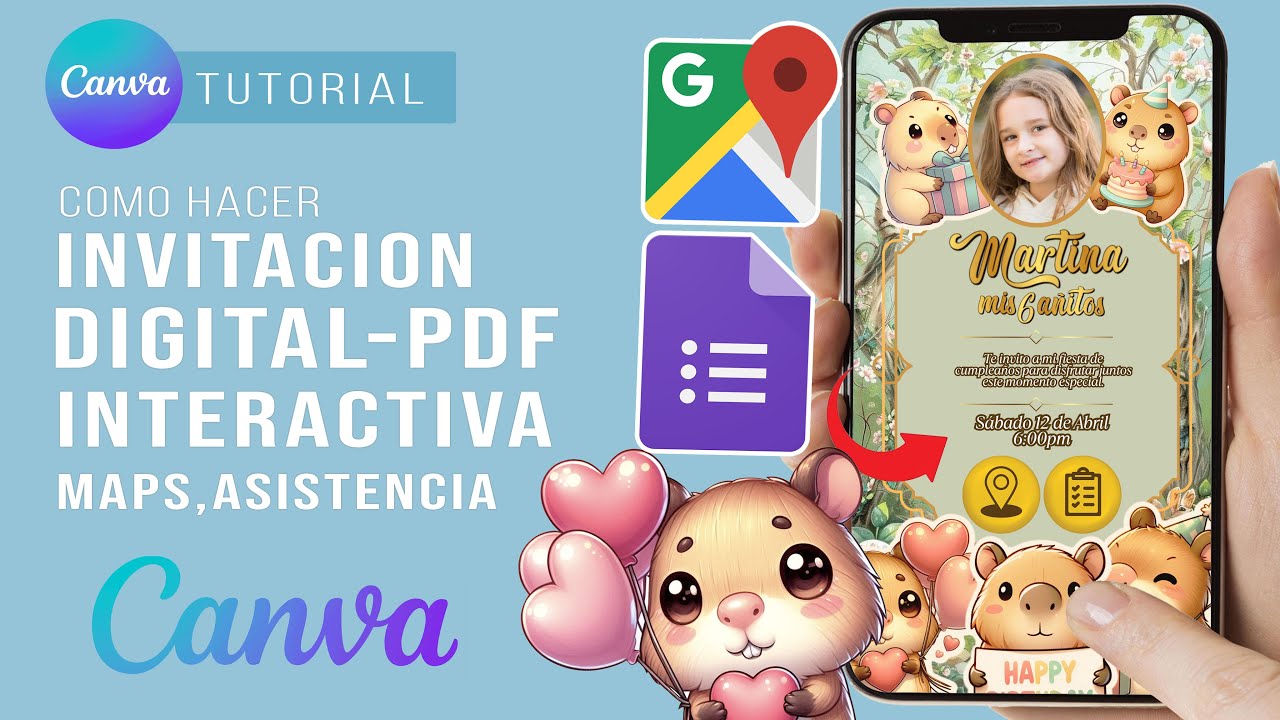 ¡Crea Invitaciones Digitales MÁGICAS en PDF con Canva GRATIS!