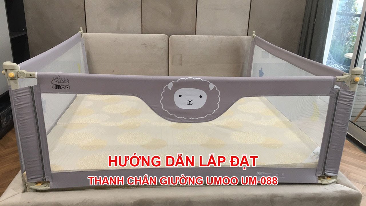 Hướng dẫn lắp đặt thanh chắn giường Umoo mẫu mới nhất UM-088