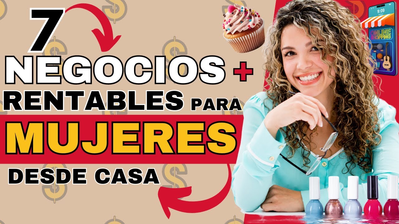 👉TOP de NEGOCIOS para MUJERES y AMAS de CASA con POCO DINERO 💸 desde CASA.