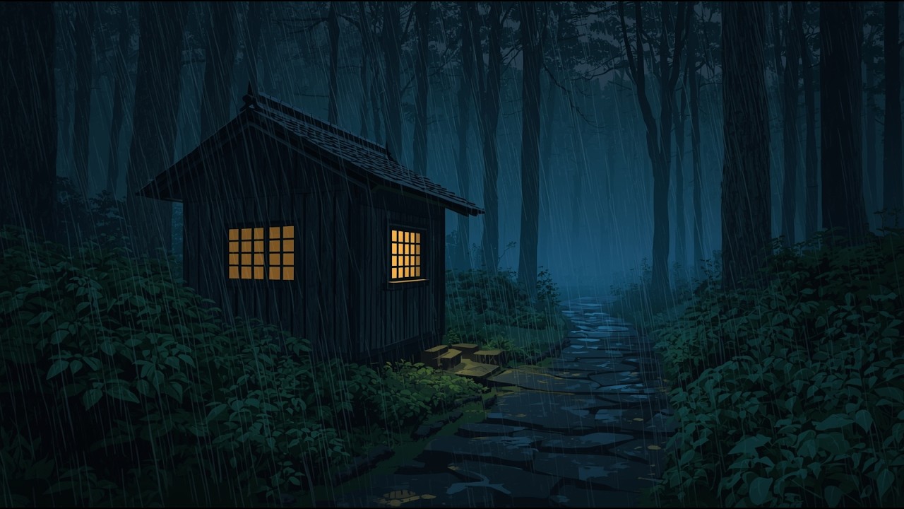 Heavy Rain and Thunder for Relaxing Night Sleep#iy9