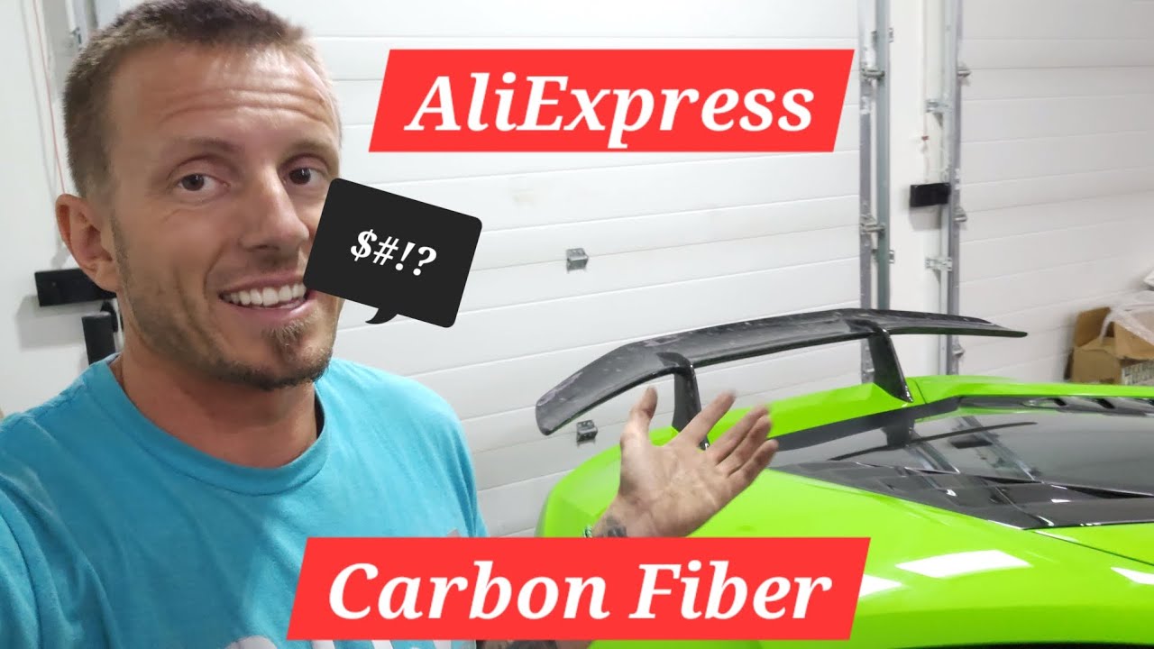 IS CHEAP CHINESE ALIEXPRESS CARBON FIBER WORTH IT!? Lamborghini carbon wing install. #aliexpress
