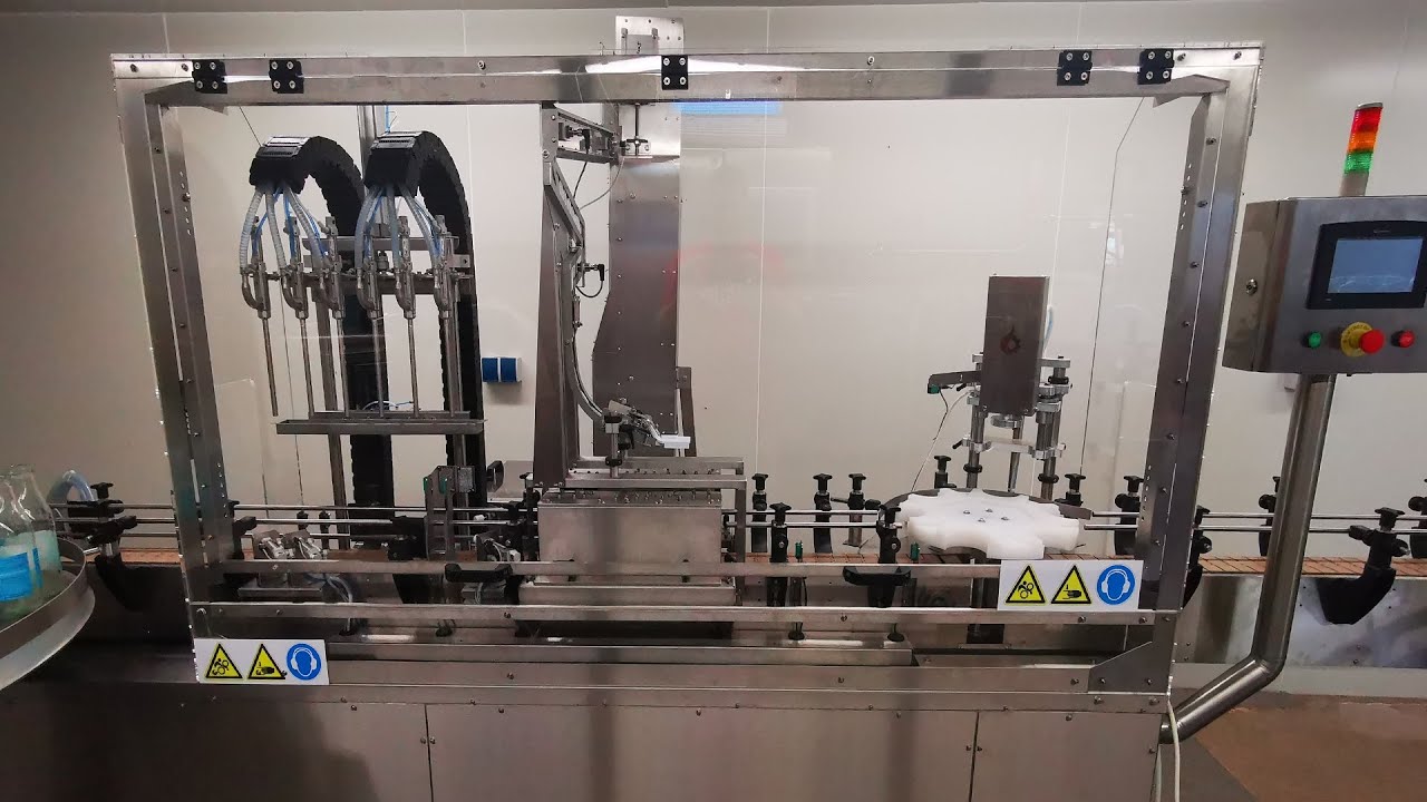 Automatische Abfüll- und Verschließmaschine für Flaschen