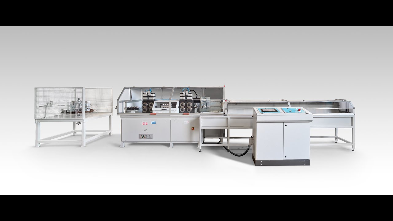 WIRE STRAIGHTENER WITH SHEAR FLY CUTTING SYSTEM-RADDRIZZATRICE PER FILO CON TAGLIO AL VOLO CESOIA
