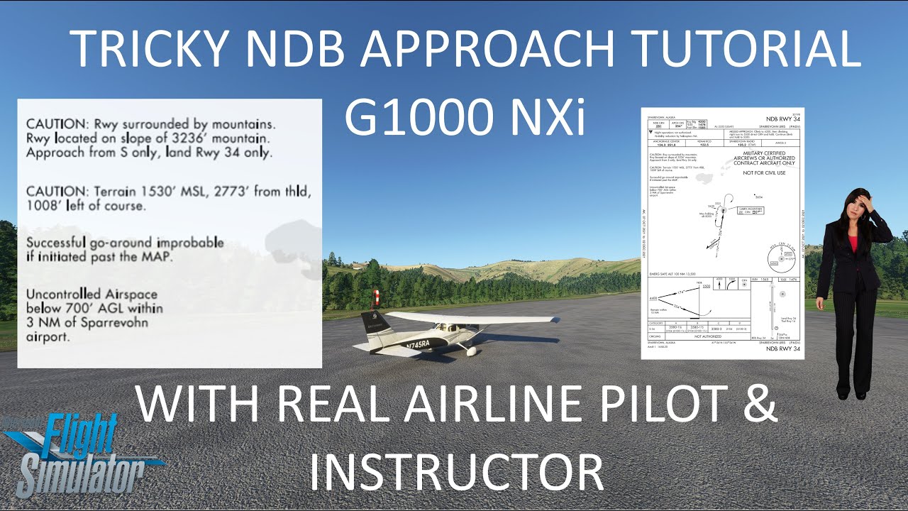 Учебное пособие по заходу на посадку на G1000 NXi NDB | MSFS 2020 | Реальный пилот и инструктор п...