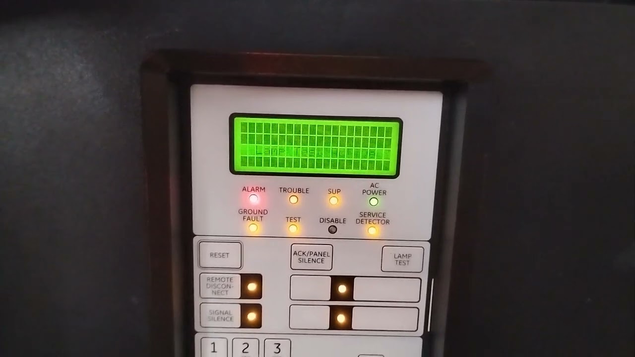 Kidde FX -64 fire alarm panel lamp test