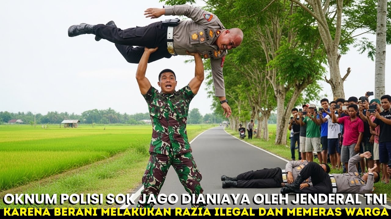 VIRAL‼️JENDERAL KOPASSUS HAJAR DAN BANTING OKNUM POLISI SOK JAGO YANG MELAKUKAN RAZIA ILEGAL‼️