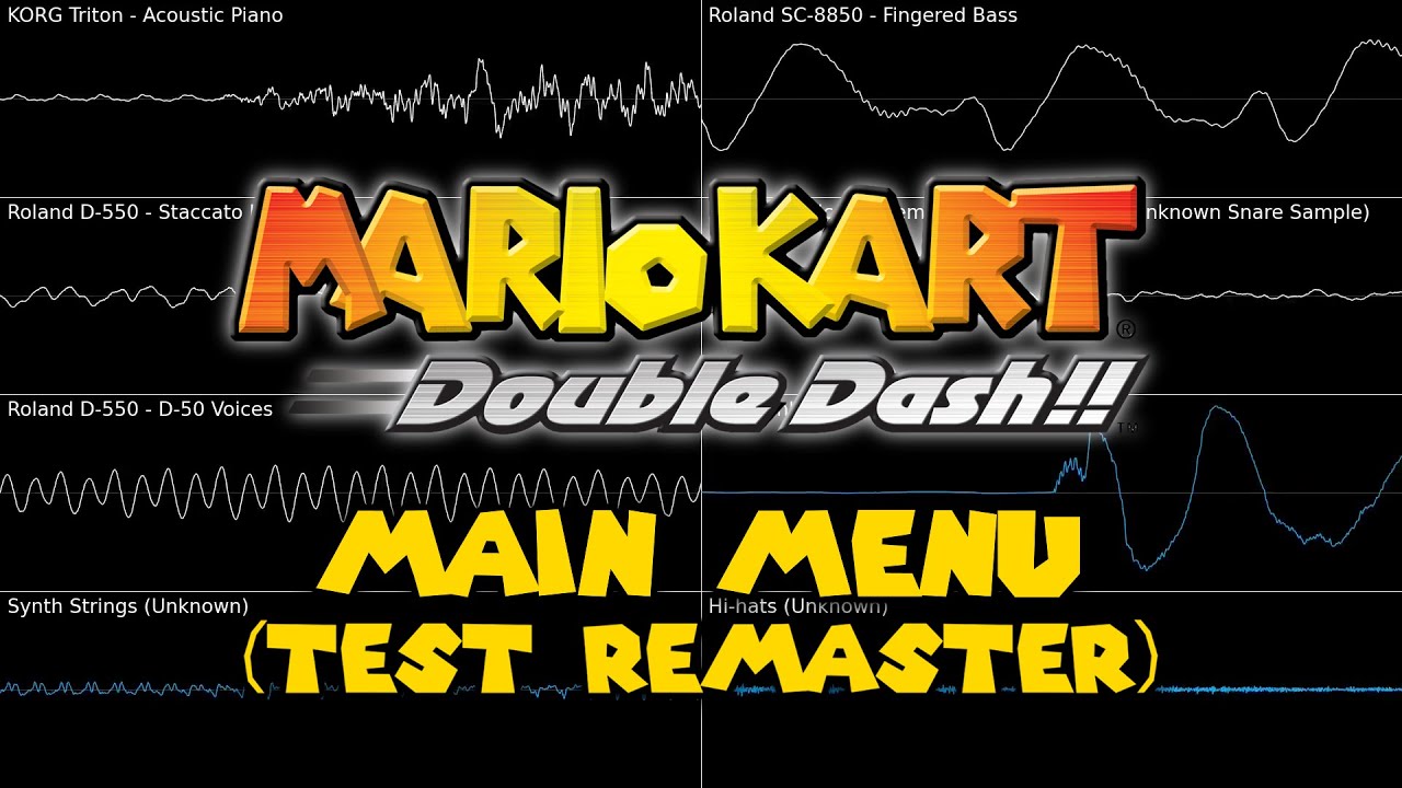Mario Kart: Double Dash!! - Main Menu Remaster Test (with Oscilloscope)