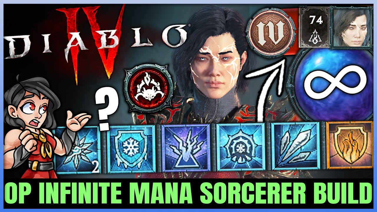 Diablo 4 - New PERFECT Best Sorcerer Build - INFINITE MANA ICE SHARD - Skills Gear & Paragon Guide!