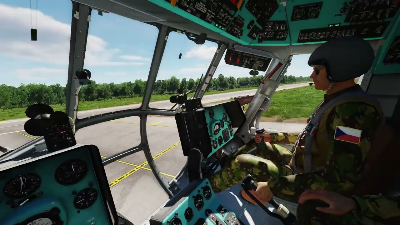DCS Virtual Ramstein Airshow in cockpit Czech Mi-8 Arrival