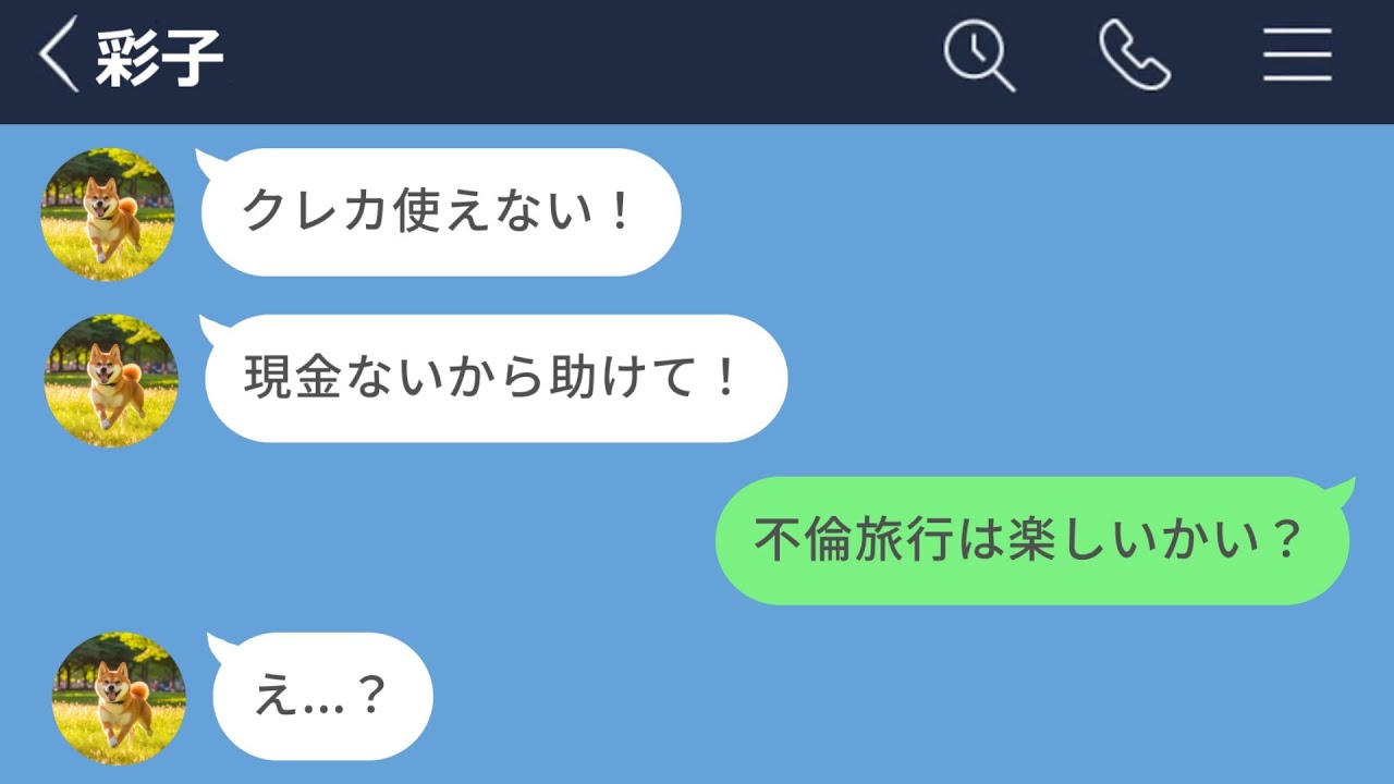 【LINE】嫁の不倫旅行中にクレカ止めてやったwww