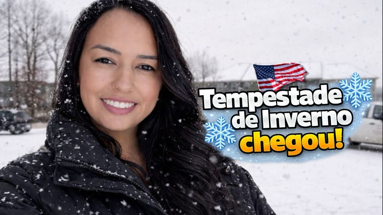 TEMPESTADE DE INVERNO NO EUA!! ELA CHEGOU NA MINHA CIDADE 🇺🇸 