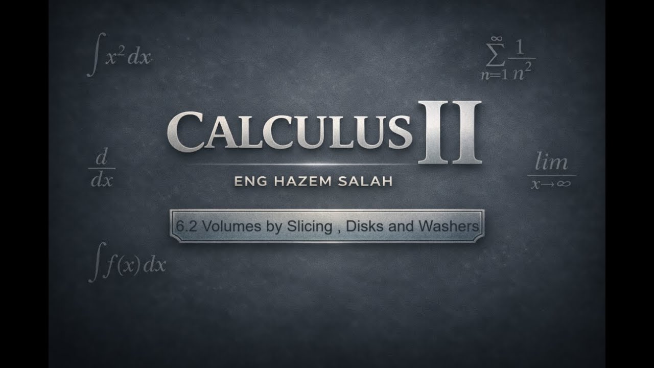 lec 2.1 _ 6.2 Volumes by Slicing , Disks and Washers || Calculus 2