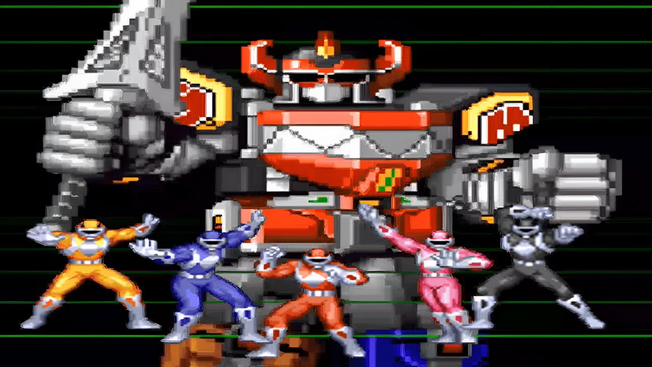 Mighty Morphin Power Rangers All Bosses (No Damage With Ending) SNES