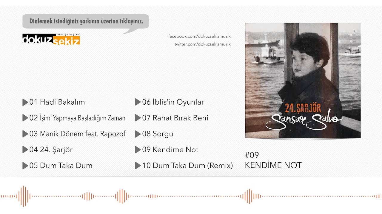 Sansar Salvo - Kendime Not (Official Audio)