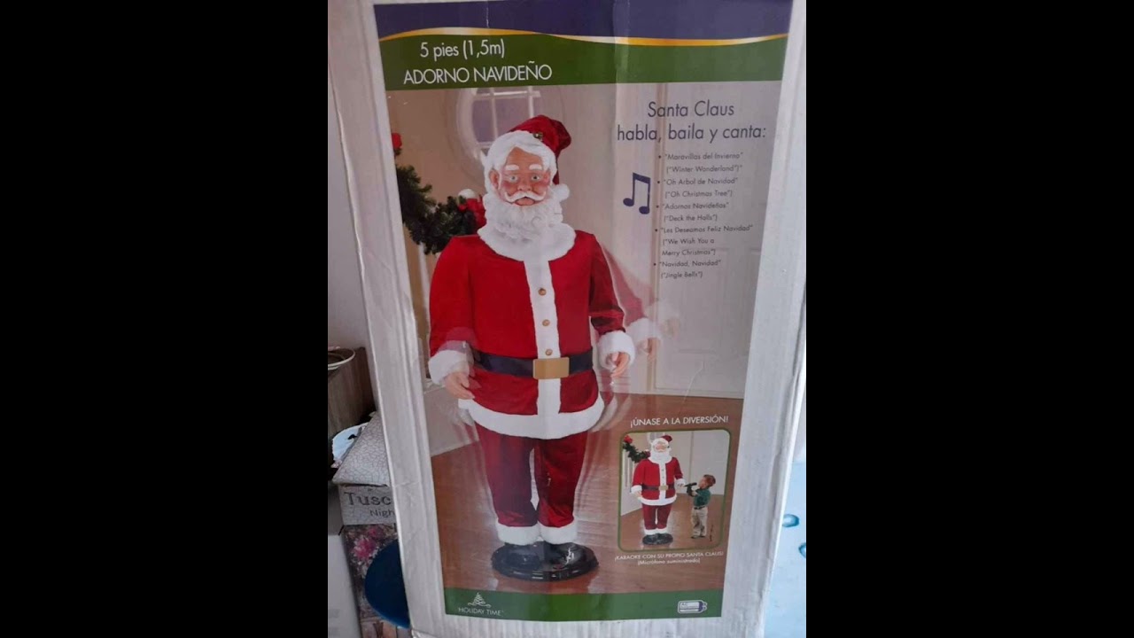 Gemmy life size spanish Santa (audio rip)