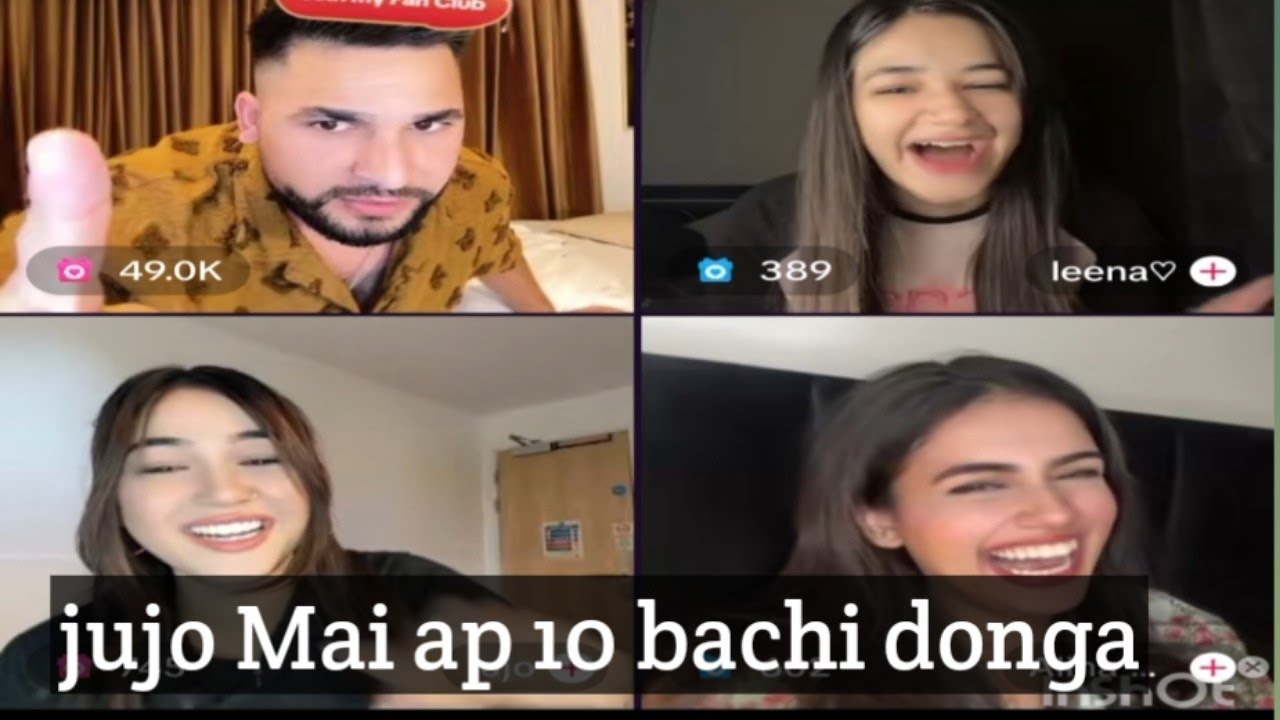 Waliullah very funny tik tok live with Leena #alina#jujo