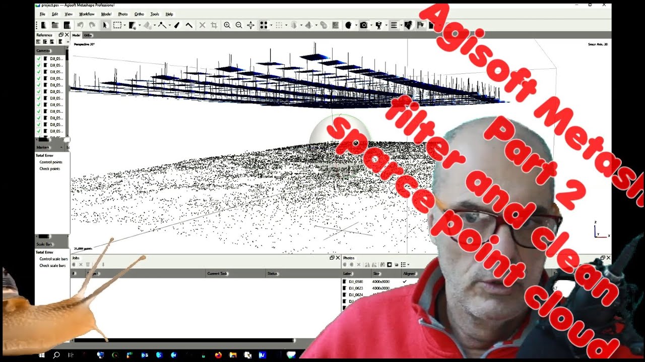 Agisoft Metashape Part 2 of 6, Cleaning the sparse cloud