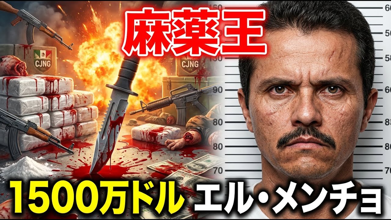 エル・メンチョ(El Mencho) 麻薬王【衝撃！軍用ヘリを対戦車ロケット弾で撃墜！9人の兵士を殺害した男が年間200億ドルの麻薬帝国を築いた！】ハリスコ新世代カルテル(CJNG)