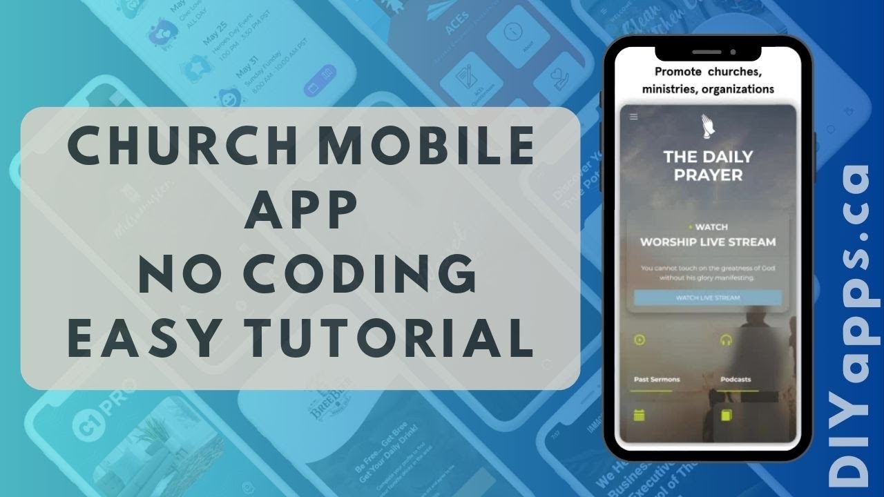 Church mobile app builder - How to create a church app with no coding experience (Easy Tutorial)