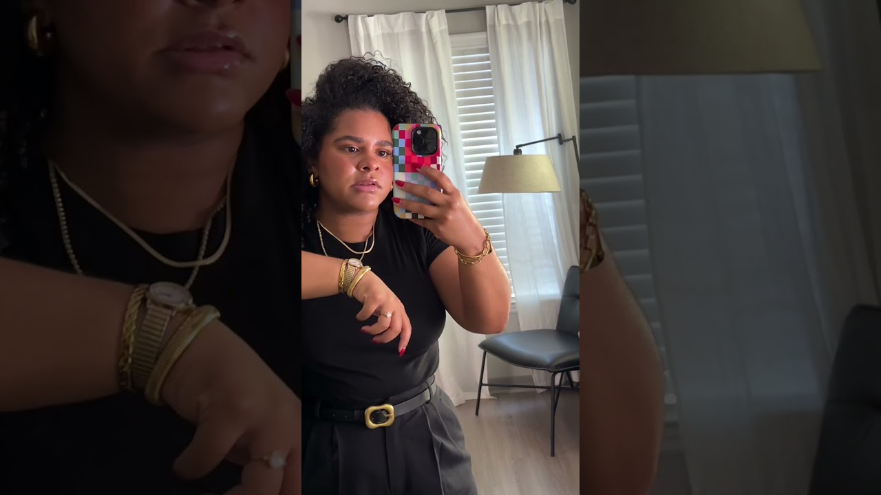 all black casual work outfit