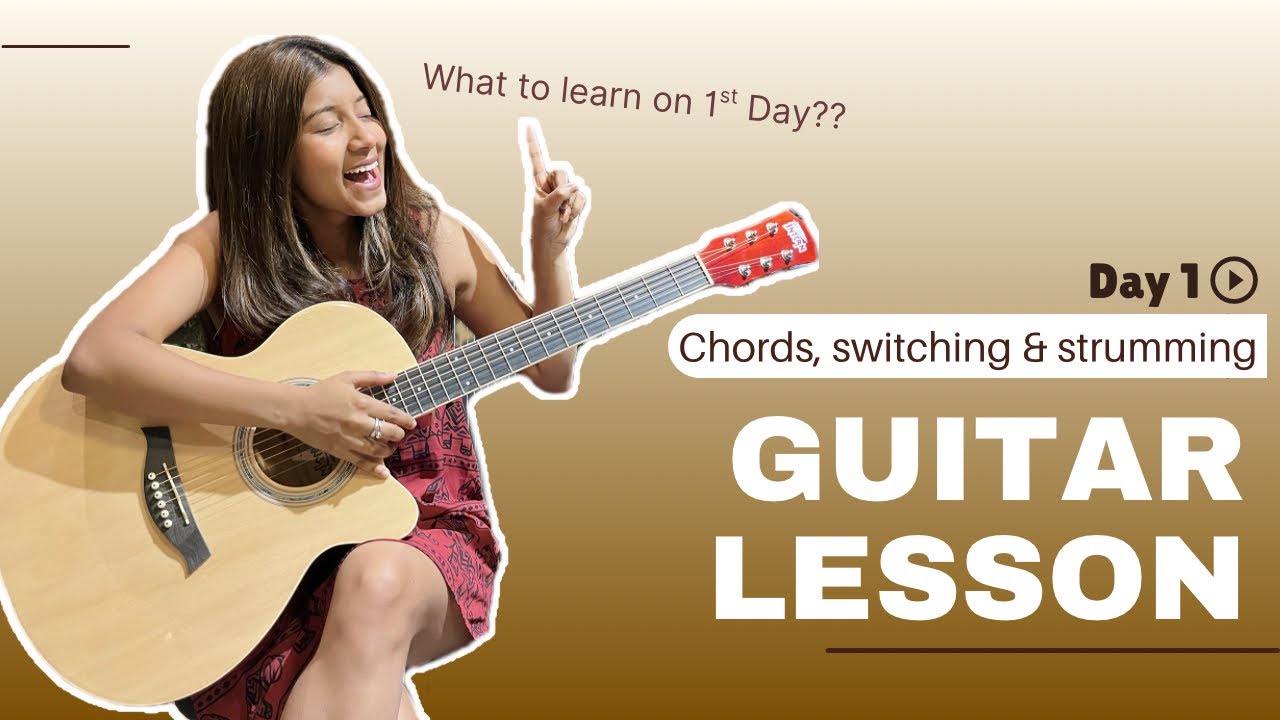 Day 1 of Learning Guitar | Guitar Easy Lesson | Ritika Biswas