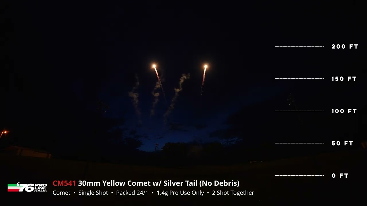 CM541ie 30mm Yellow Comet w/ Silver Tail (No Debris) - Prematched, iShot - '76 Pro Line Italia 2025