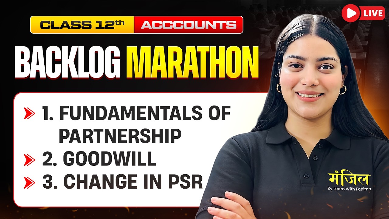 Class 12 Accountancy Backlog Marathon | CBSE Boards 2027 | Accounts One Shot Revision 🔥