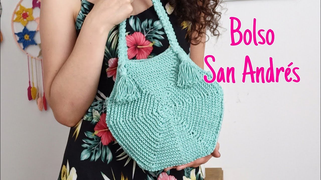 Bolso San Andrés a crochet 🥰 Tejido con dos hexágonos