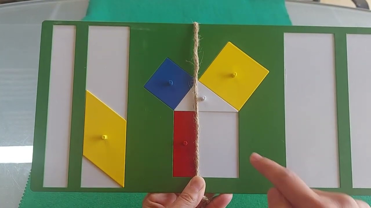 Teorema de los catetos de Euclides. Inspiración Montessori.