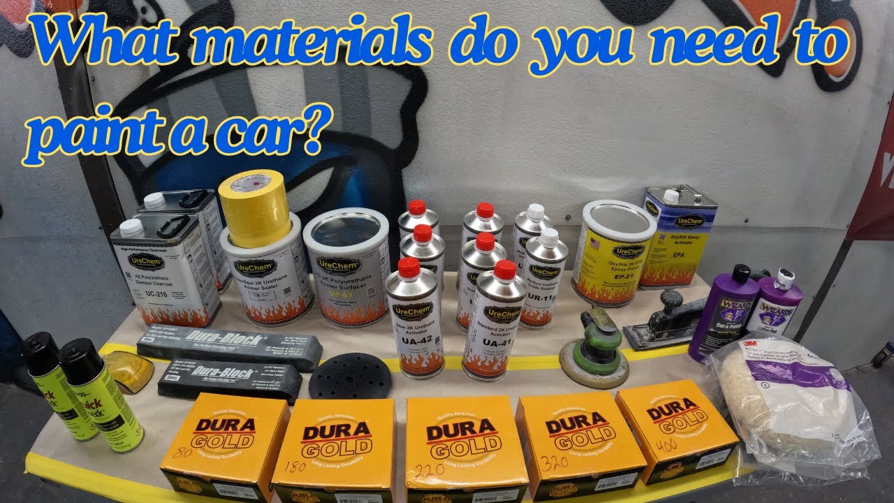 What materials do you need to paint a car?