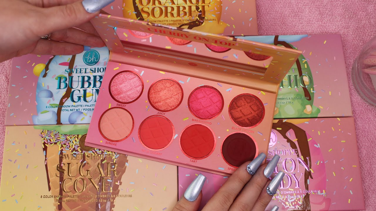 ASMR You NEED These Eyeshadow Palettes | BH Cosmetics Sweet Shoppe (Whispering, Swatching)