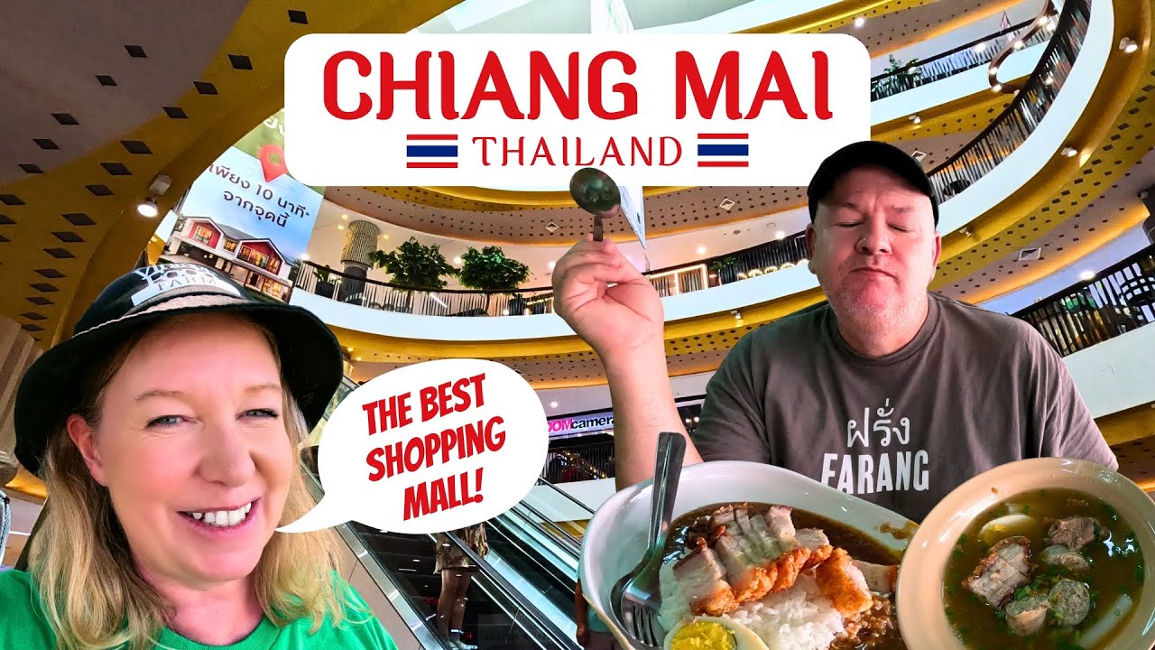 WOW! HUGE SHOPPING MALL 🛍️ Local Street Food + Famous Sunday Night Market, Chiang Mai, Thailand ❤️🇹🇭