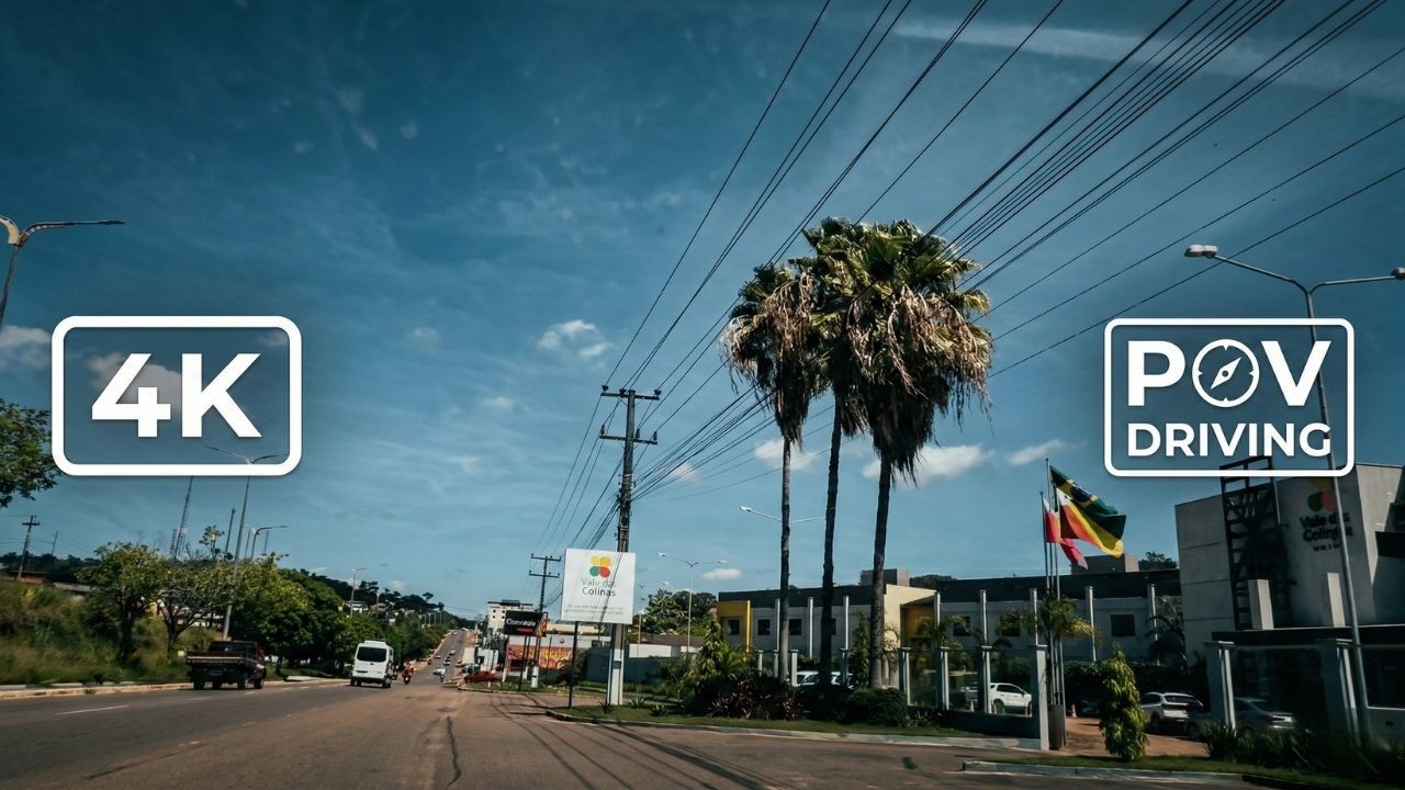 POV дневная поездка по тропическому городу Бразилии ☀️🚗