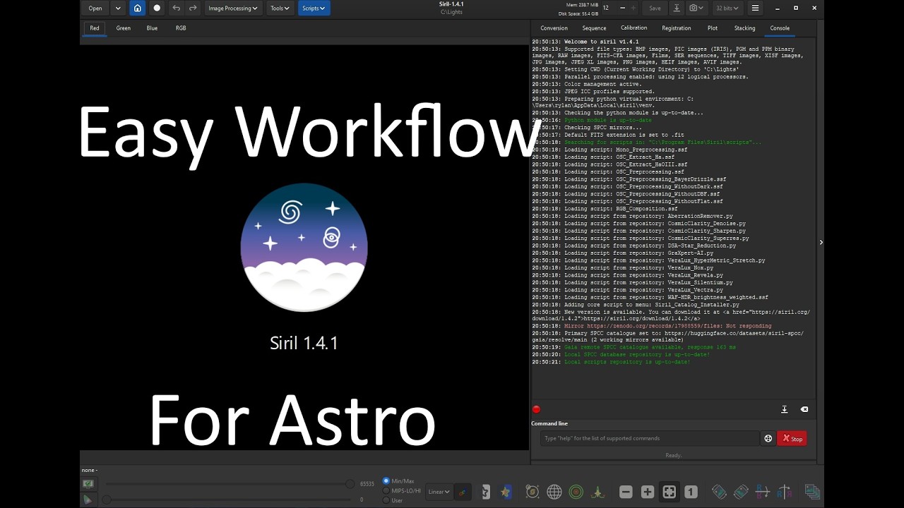 Siril Basic Processing Tutorial (without calibration frames)
