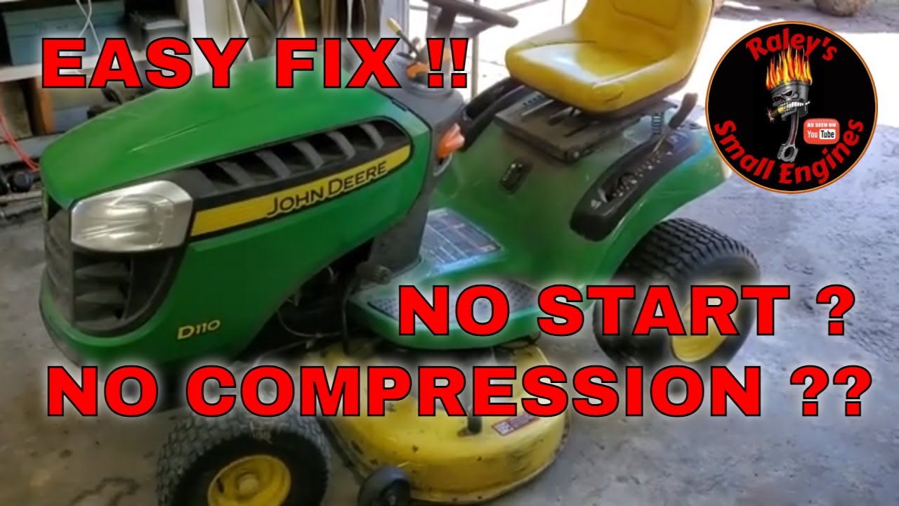 JOHN DEERE D110 BRIGGS AND STRATTON НЕТ ЗАПУСКА, ЕСТЬ ОГОНЬ, ЕСТЬ ТОПЛИВО, НЕТ КОМПРЕССИОННОГО ЛЕ...