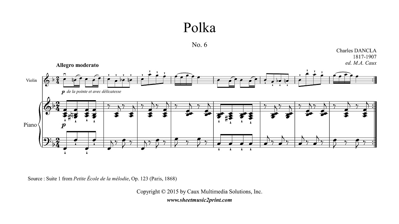 Dancla : Polka Op. 123, No. 6 - Violin