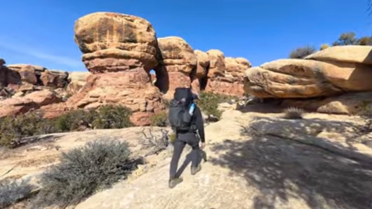 Backpacking Canyonlands. Chesler Park loop. Day 2 of weekend trip. Highlight was the Joint Trail.