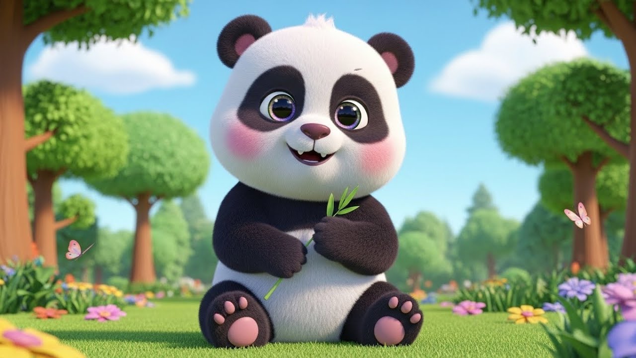 Panda Pinko Song 🐼🌸 | Cute 3D Panda Rhyme for Toddlers | Kids Animation