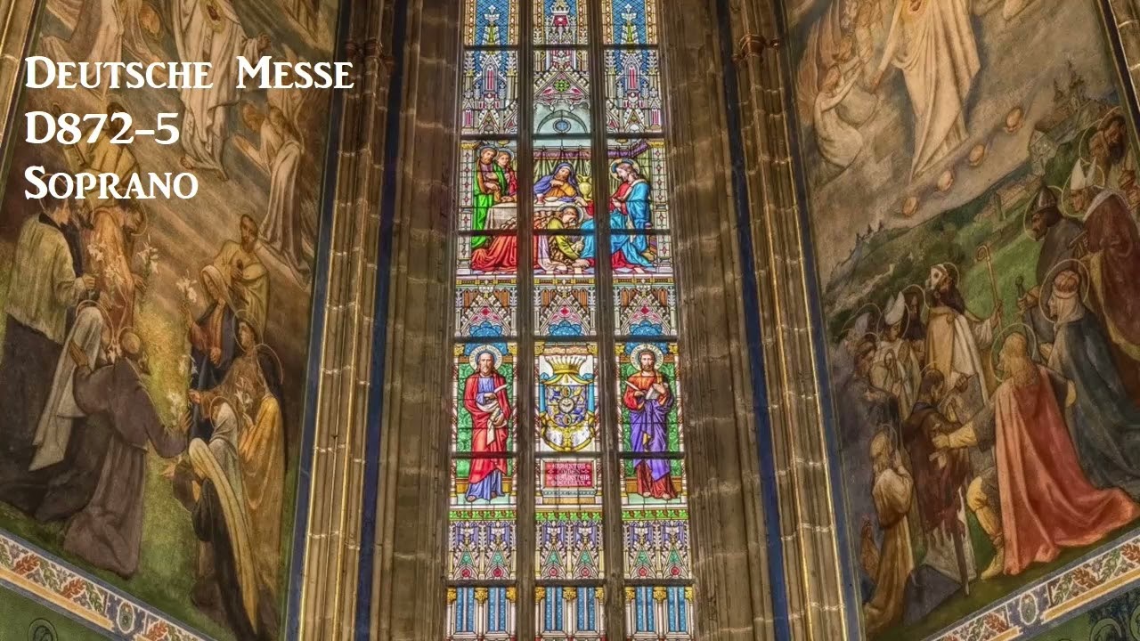 Deutsche Messe, D872- 5, Schubert, Soprano, ObStr- Org, v4s, re1