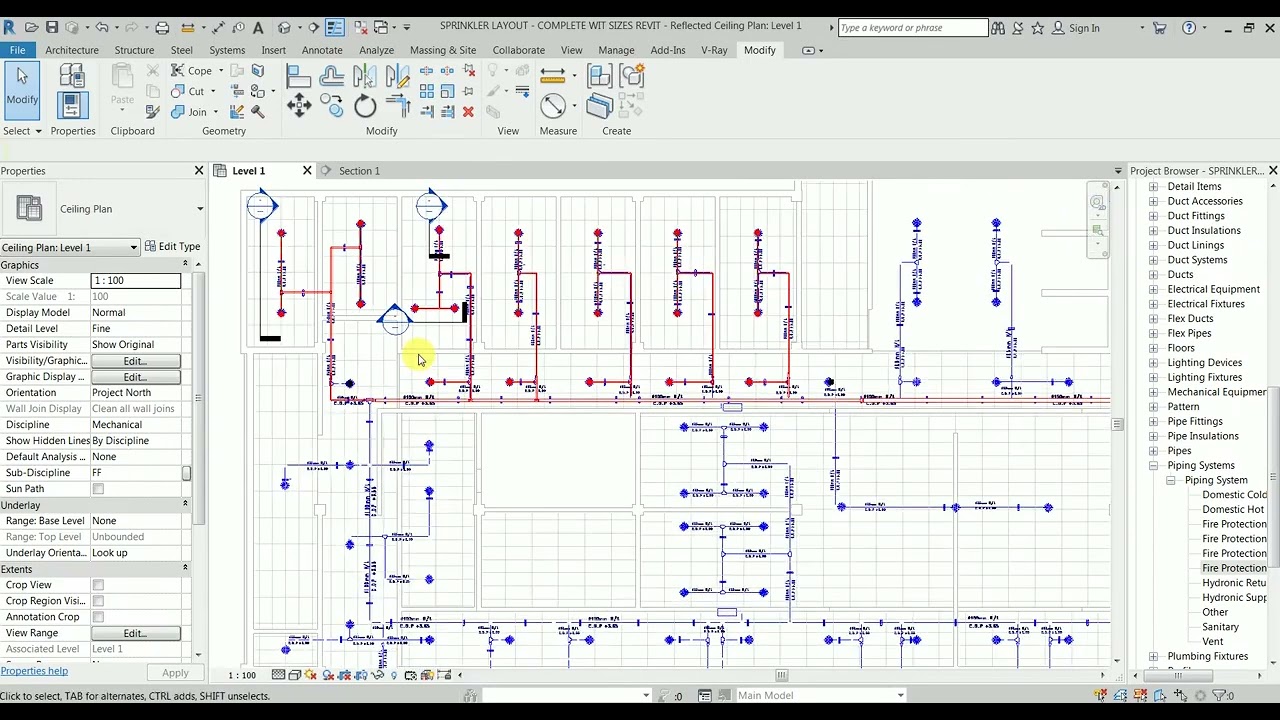 A TO Z ****AUTOCAD TO BIM *** Model Revit Firefighting System from AutoCAD*** Part 3/3