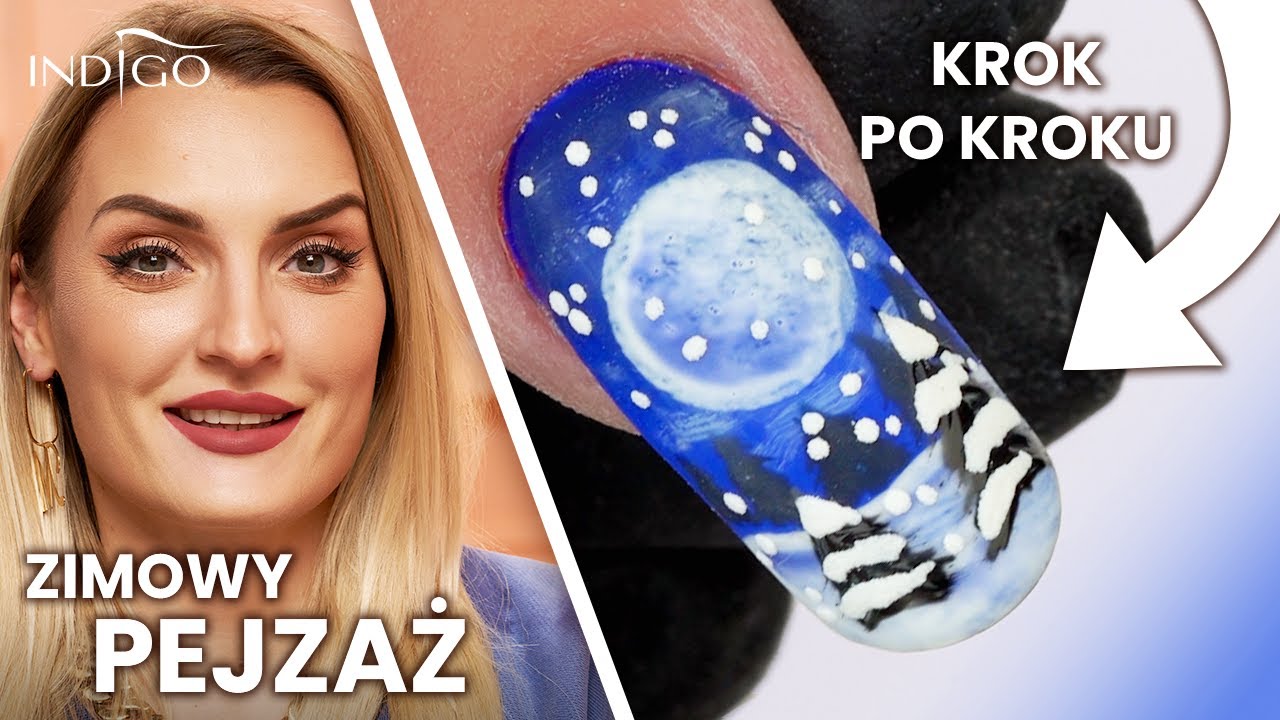 Zimowy pejzaż na paznokciach! Propozycja na świąteczne paznokcie 2020 - Krok po Kroku | Indigo Nails