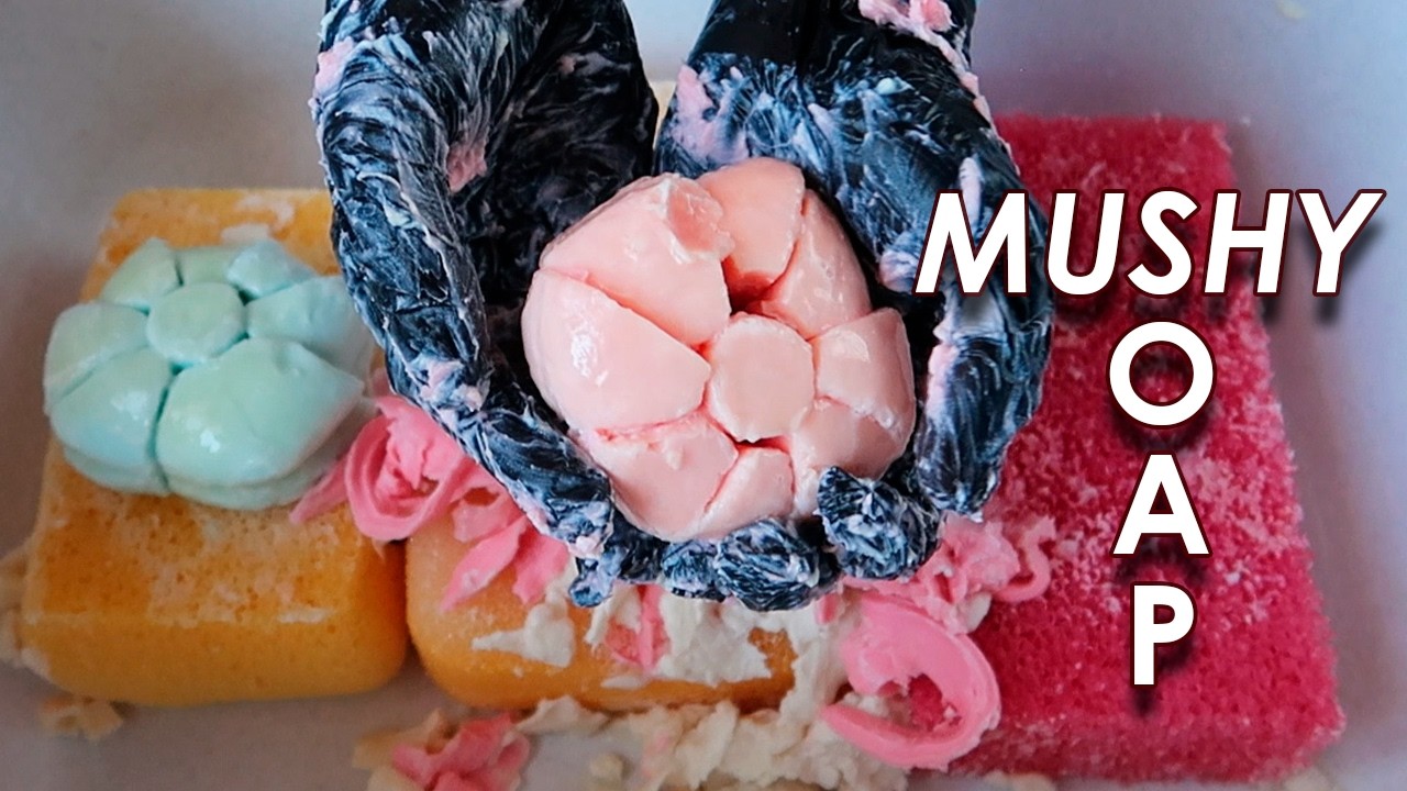 ASMR ★Camay★ Mushy Soap 🧽💫Satisfying Sponge Squeezing