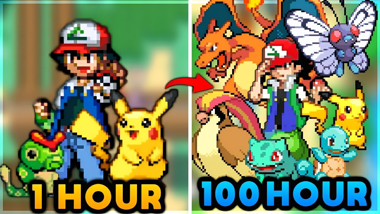 Ash Full Kanto Journey в Pokemon Fire Ash 100 часов | Кья я Чемпион 🏆 банунга?