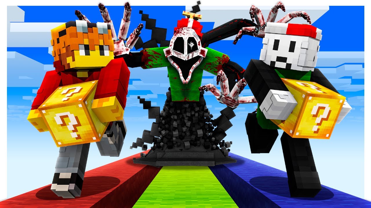 Carreras De Lucky Block Pero Con El Omedweller/ Lucky Blocks Con Amigos