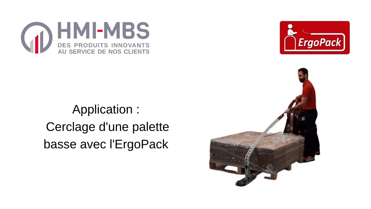 Comment cercler une palette basse avec la cercleuse ergonomique ErgoPack